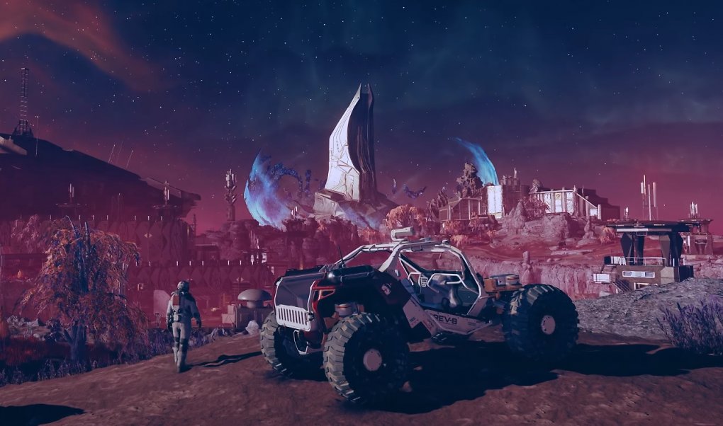 Das Fahrzeug REV-8 auf dem Heimatplaneten von Haus Va'ruun
