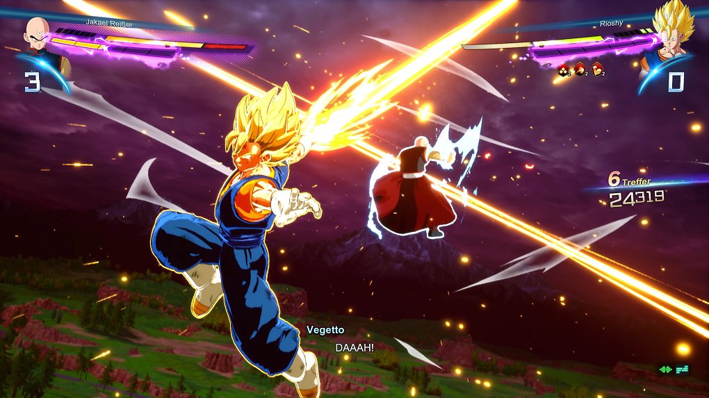 Vegeta benutzt seine Spezialattacke.