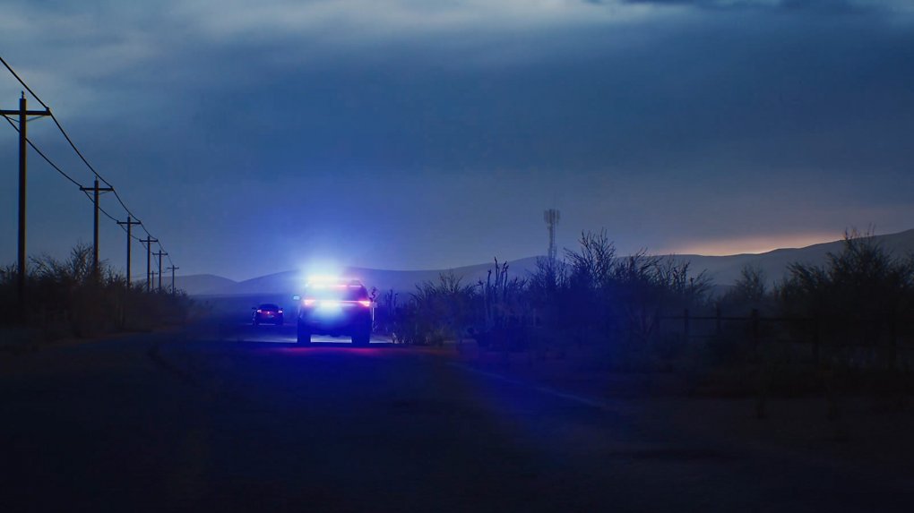 Polizeistreife bei Nacht