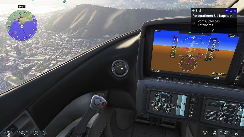 Um die interaktiven Cockpits zu bedienen, ist eine Maus zusätzlich zum Controller sehr zu empfehlen.