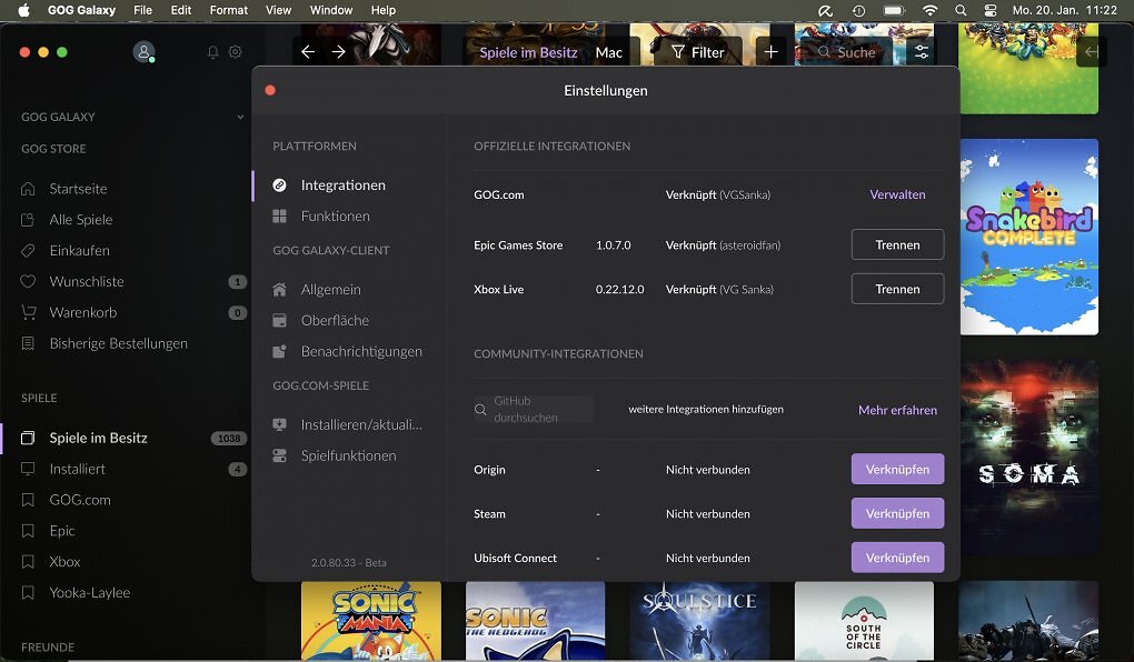 gog galaxy andere accounts integrieren