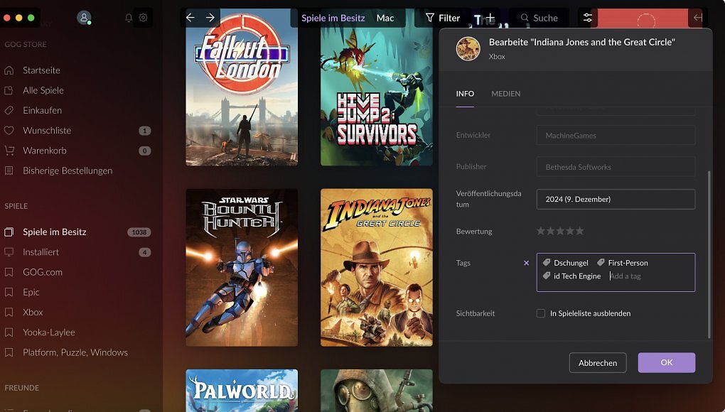 gog galaxy tags editieren