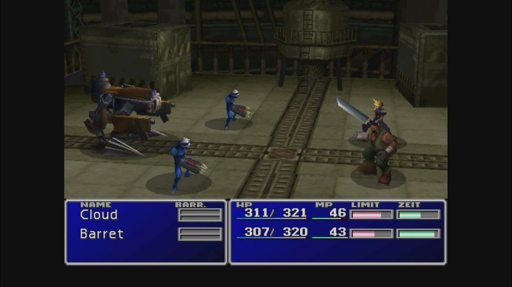 Kampf in FF7.