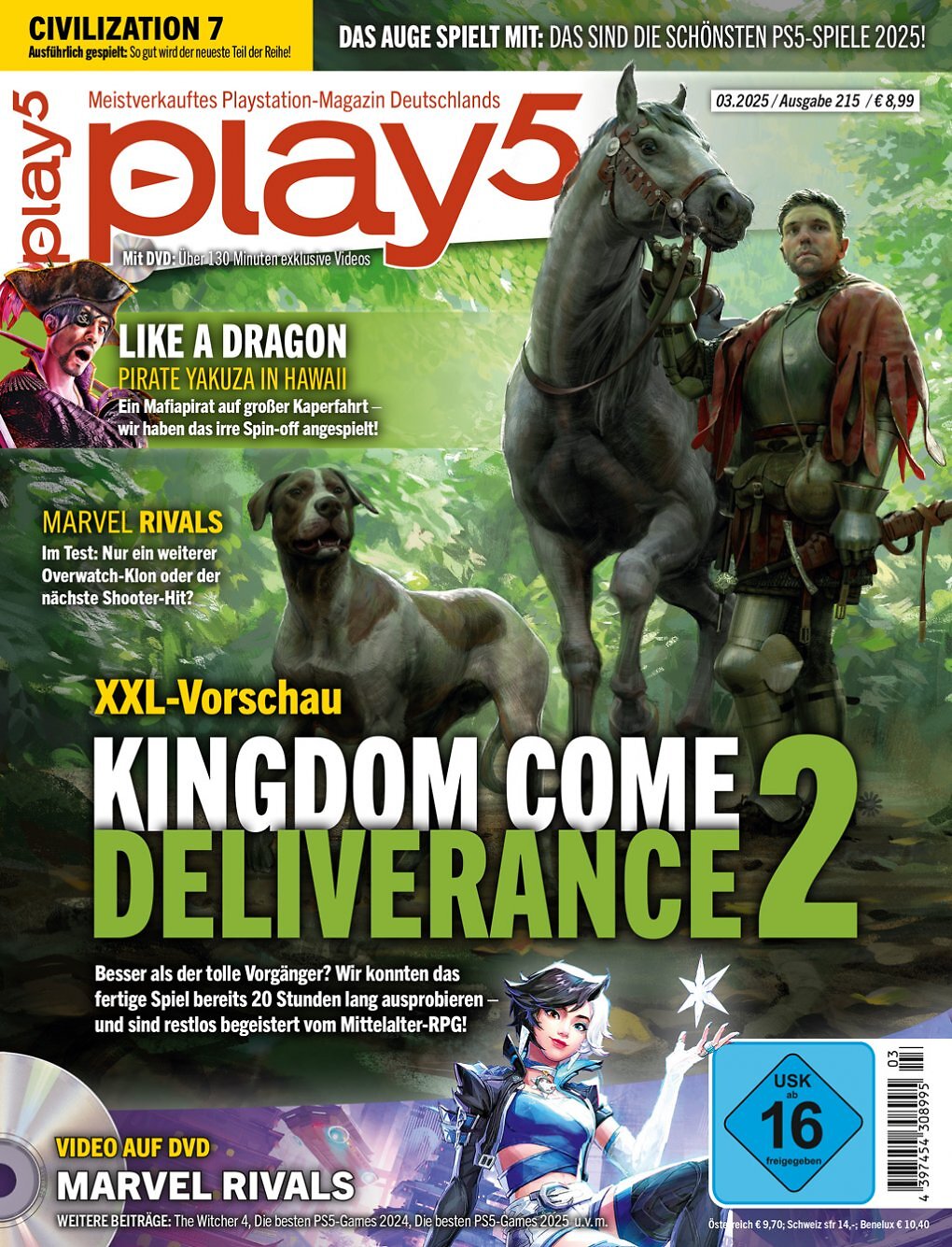 play5 03/25 mit Coverstory zu Kingdom Come: Deliverance 2