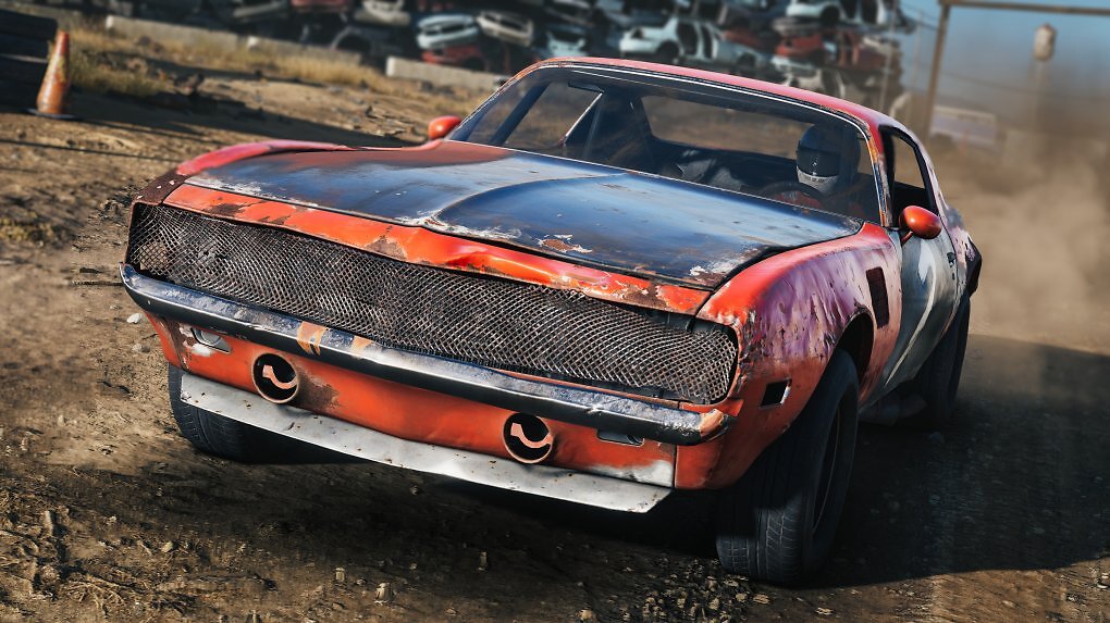 Ein rotes Auto in Wreckfest 2