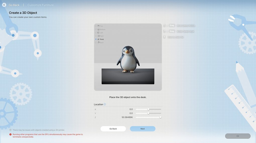 Ein Pinguin, der mit dem 3D Drucker hergestellt wird