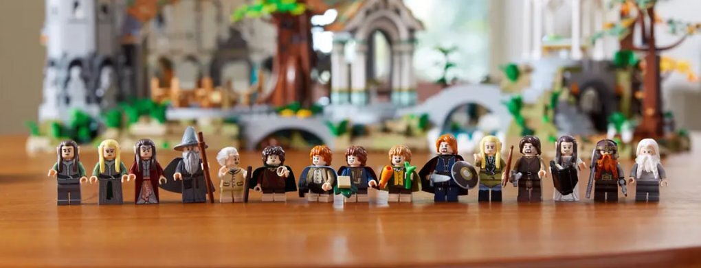 Die Reise beginnt: Die komplette Heldentruppe samt Elben, Hobbits, Zauberer &amp; Zwerg steht bereit.
