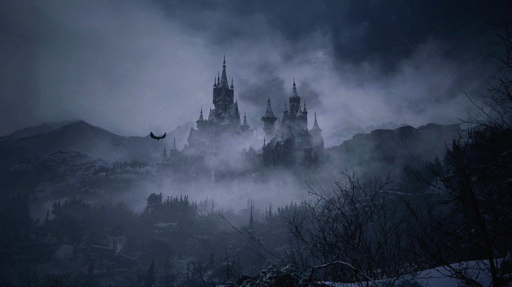Das Schloss Dimitrescu aus Resident Evil Village im Panorama