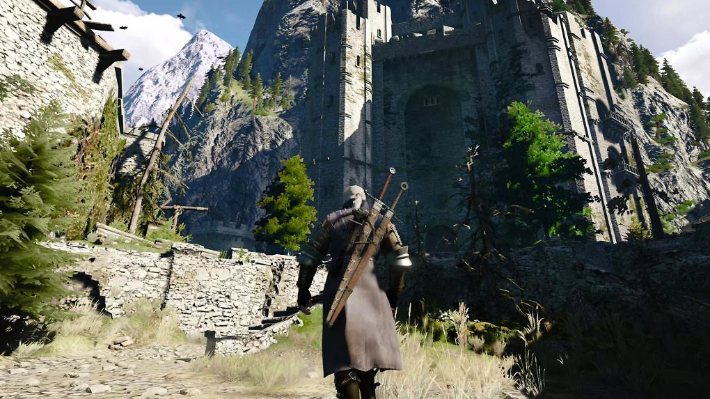 Geralt von Riva vor Kaer Morhen aus The Witcher 3 Wild Hunt