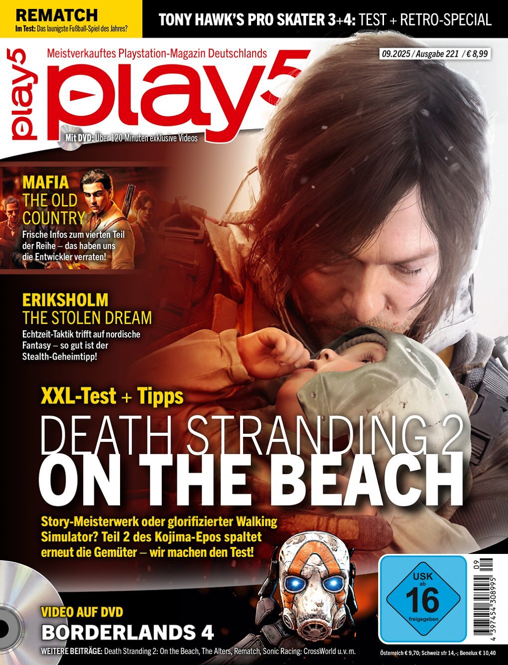 play5 09/25 mit Coverstory zu Death Stranding 2: On the Beach u. v. m.