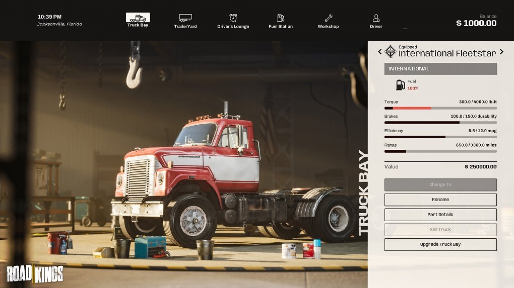 Im Spiel kann zwischen verschiedenen Trucks gewählt werden.