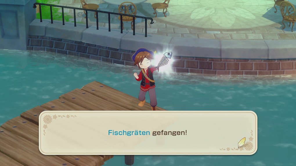 Beim Angeln habt ihr die Chance, nützliche Fische zu ergattern. Manchmal habt ihr allerdings auch ein wenig Pech und zieht lediglich Fischgräten aus dem Wasser.