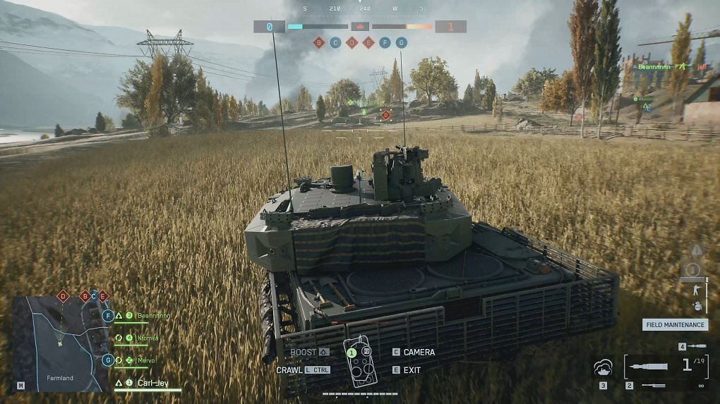 In Mirak Valley könnt ihr mit eurem Panzer auch mal wieder schön durch die Felder pflügen.