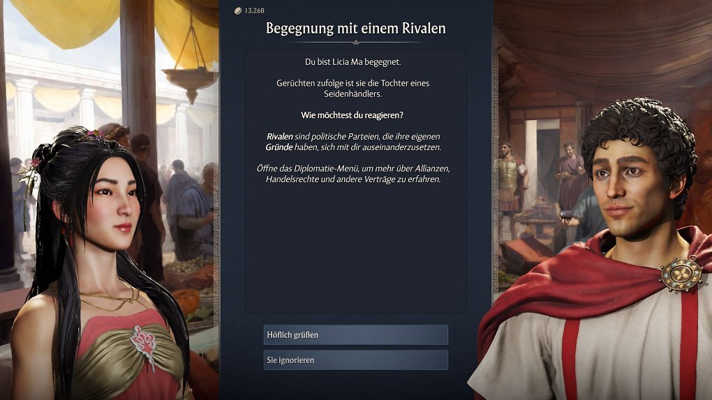 In Anno 117: Pax Romana begegnen euch wieder andere KI-Mitspieler, mit denen ihr handeln oder Bündnisse schmieden könnt.