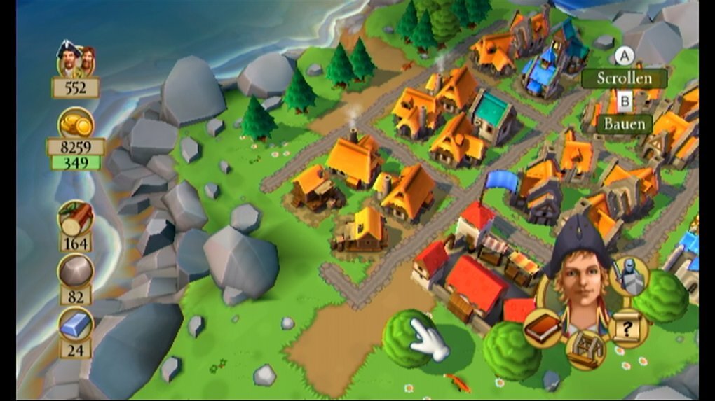 Eine Stadt in der Wii-Version von Anno