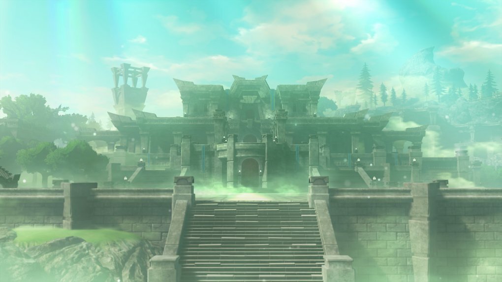Das antike Schloss Hyrule in dem in der Vergangenheit König Rauru und Königin Sonia regierten.