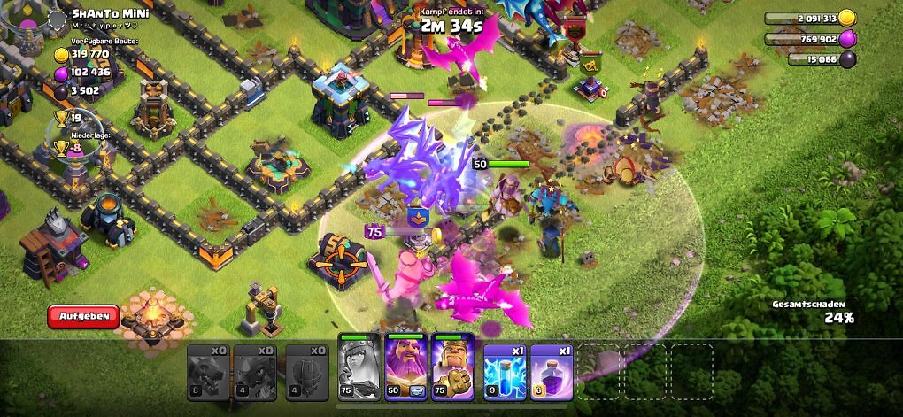 Die Kämpfe bieten alles andere als Idle- oder Clicker-Mechaniken. Deswegen wäre es auch nicht ganz passend, Clash of Clans als einen Genre-Titel zu bezeichnen.