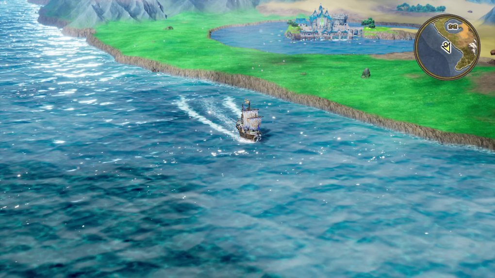 Im zweiten Teil dürfen wir irgendwann sogar mit unserem eigenen Schiff segeln. So können wir sogar die Karte aus dem ersten Teil besuchen.