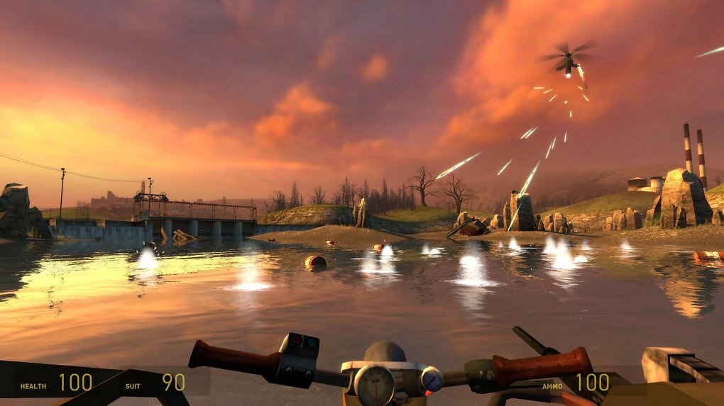Mit Buggy und Hoverboot durfte man in Half-Life 2 weitläufige Level erkunden - auch wenn diese am Ende ähnlich linear waren wie das übrige Spiel.