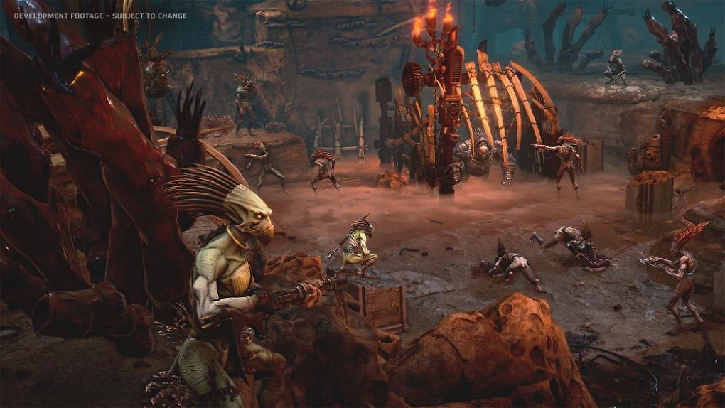 In Warhammer 40.000: Dark Heresy verschlägt es uns an seltsame Orte, an denen wir noch seltsamere Gefährten um uns scharen. Mit dabei ist sogar ein Kroot-Söldner.