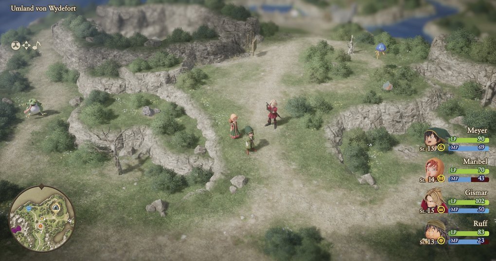 Die Overworld sieht schön aus, ist aber spärlich belebt.