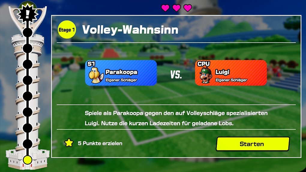 Im Modus Missionstürme müsst ihr eine Reihe von Herausforderungen hintereinander absolvieren. Nach drei Fehlern ist Schluss!