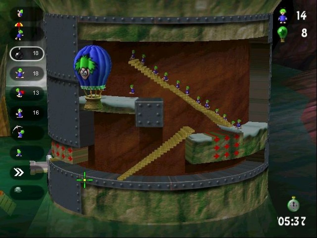 Lemmings Revolution war ein 3D-Puzzle-Spiel, das die klassische Lemmings-Formel auf eine drehbare, kugelförmige Spielwelt überträgt. Die neue Perspektive brachte frische taktische Herausforderungen mit sich und erforderte räumliches Denken.