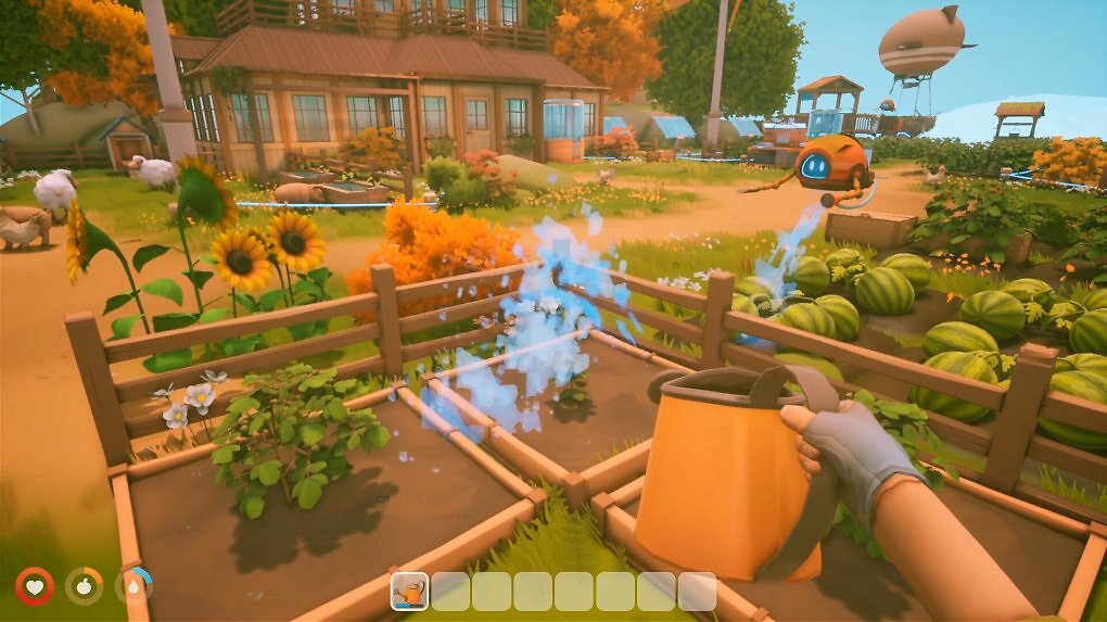 Auch Solarpunk stammt von den Cozy-Experten von Rokaplay, ist aber eher ein entspanntes Survival- und Aufbauabenteuer.