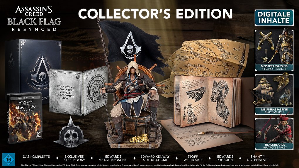 Assassin's Creed: Black Flag Resynced erscheint unter anderem auch in dieser schicken Collector's Edition.