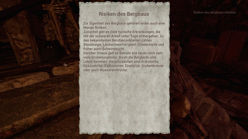 Ein Schriftstück mit einem Bergbaufakt.