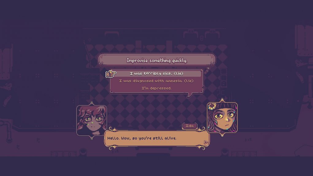 Verschiedene Dialogoptionen, aus denen der Spieler wählen kann.