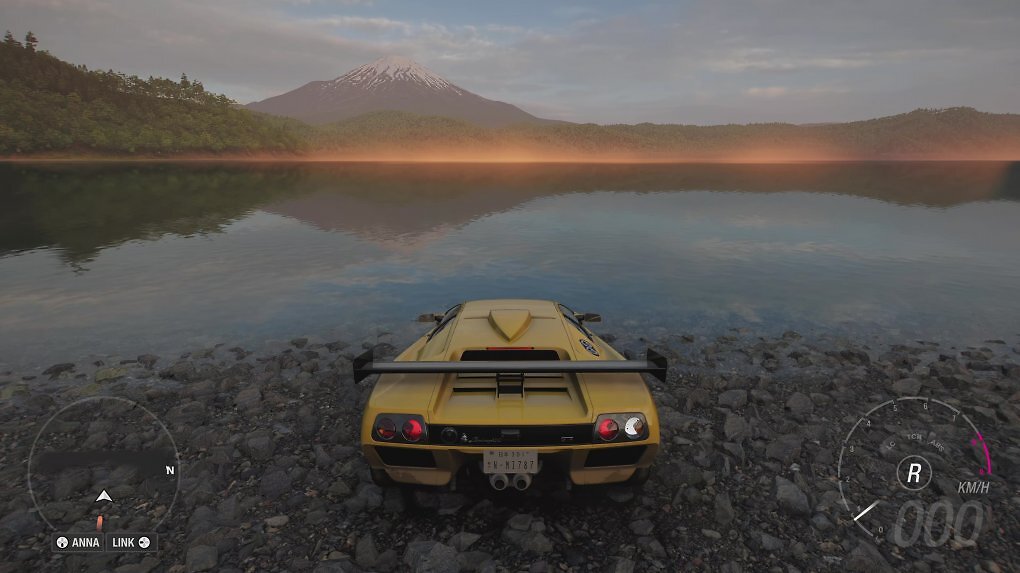 Viel näher kommen wir an den Mount Fuji nicht heran, aber aufgrund seiner Höhe entdecken wir ihn an sämtlichen Stellen der Spielwelt.