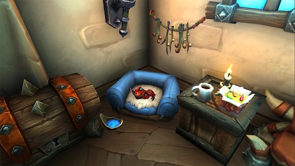 Dieses schicke Deko-Hundebett gibt es leider nicht mehr im WoW-Shop zu kaufen.
