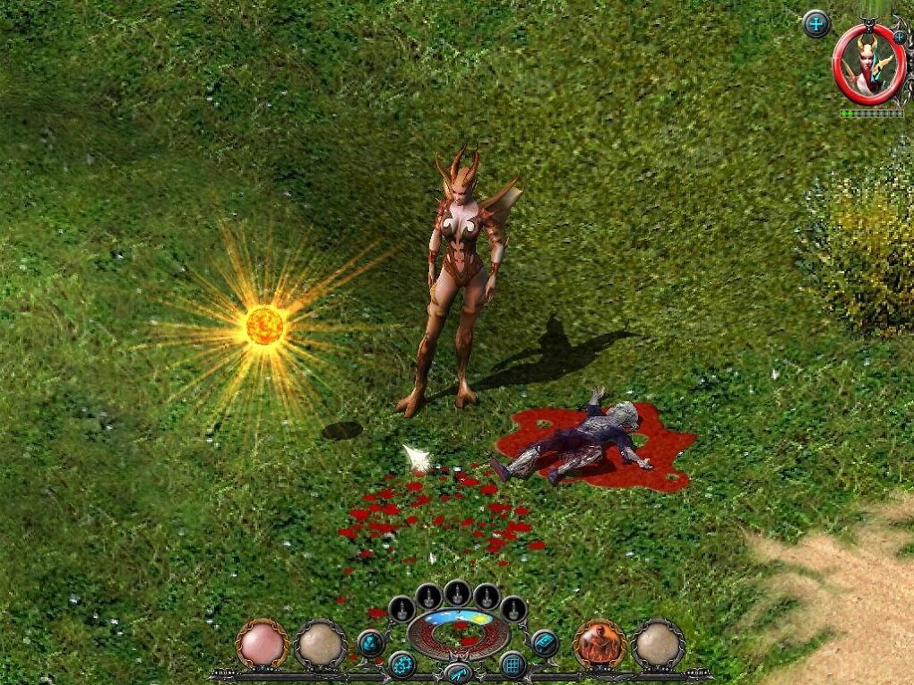 Hübsch anzusehen, aber ganz schön sperrig: Das Interface von Sacred war schon damals eine Sache für sich.