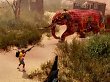Ein infizierter Elefant greift einen Spieler an