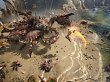 Der Spieler greift ein großes Krabbenmonster an.