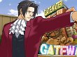 Miles Edgeworth erhebt seinen Finger für seinen eingelegten Einspruch.