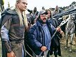 Peter Jackson mit Viggo Mortensen während der Dreharbeiten zu Der Herr der Ringe