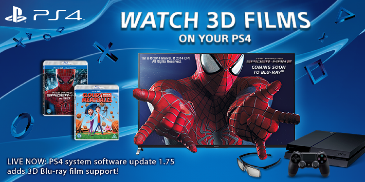 PlayStation 4: PS4-Firmware-Update 1.75 mit 3D-Blu-Ray-Unterstützung  veröffentlicht