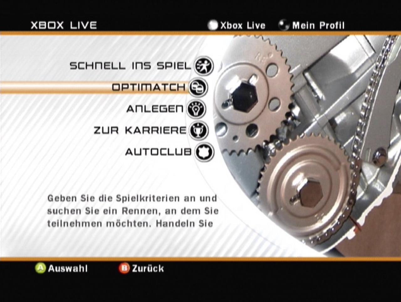 [11/05/2005] Das XBL-Menü
