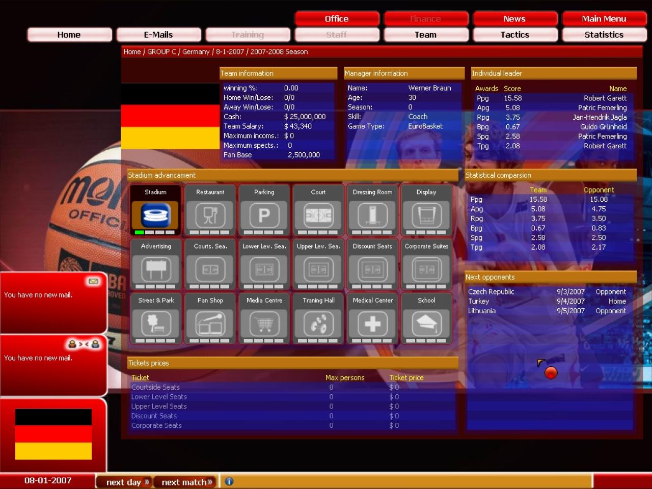 [08/10/2007] FIBA Basketball Manager 2008 