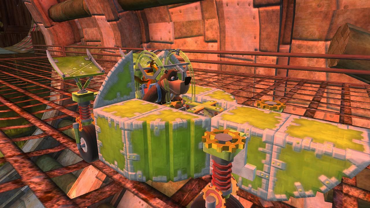 [10/10/2008] In Banjo-Kazooie: Schraube Locker dreht sich alles um den Bau eigener Fahrzeuge. Mit den vorherigen Sammelabenteuern von Bär und Vogel hat das nicht mehr viel zu tun.