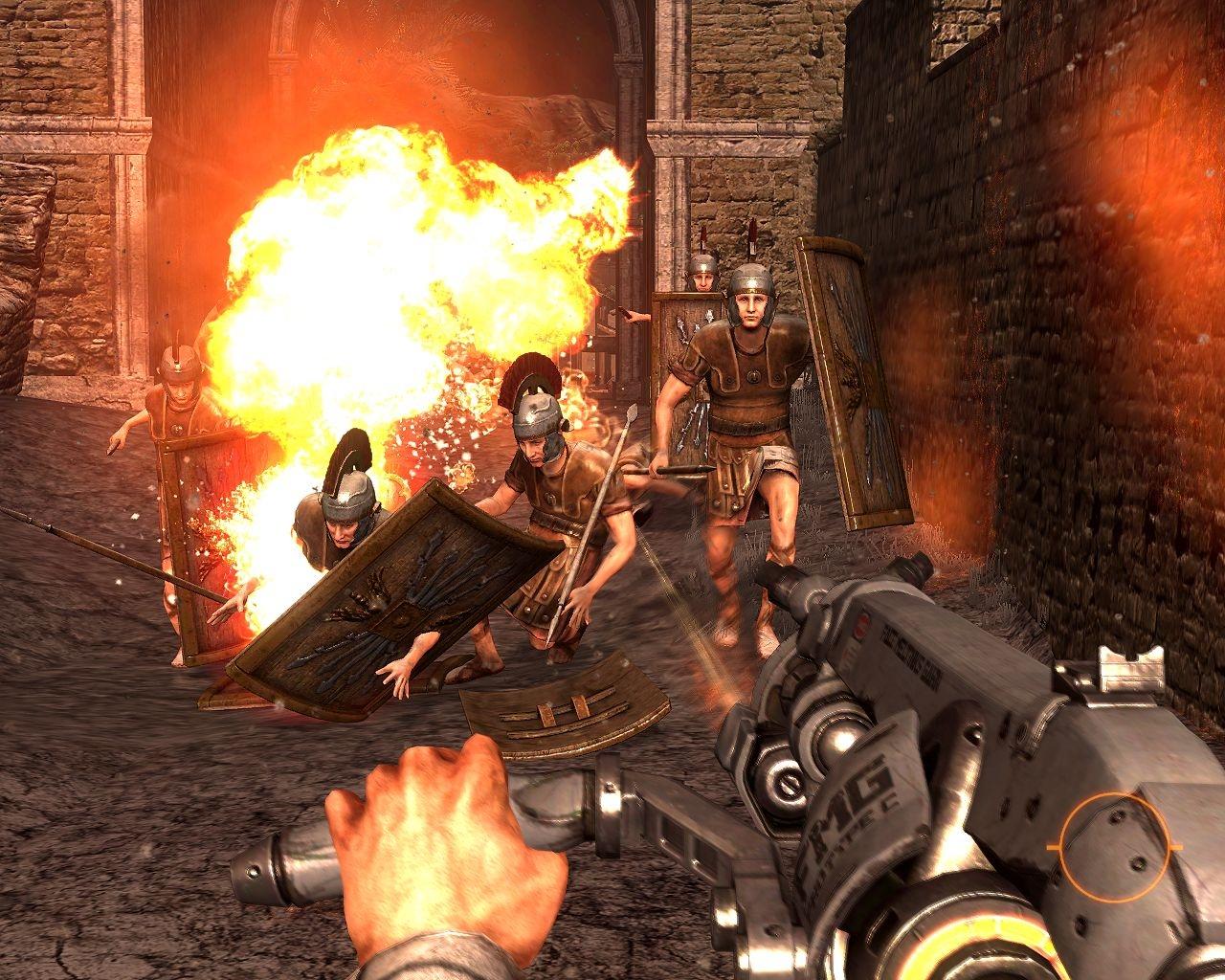 [06/05/2010] Unfair: Im Ego-Shooter Darkest of Days seid ihr als zeitreisender Soldat mit einem Flammenwerfer im alten Rom unterwegs.