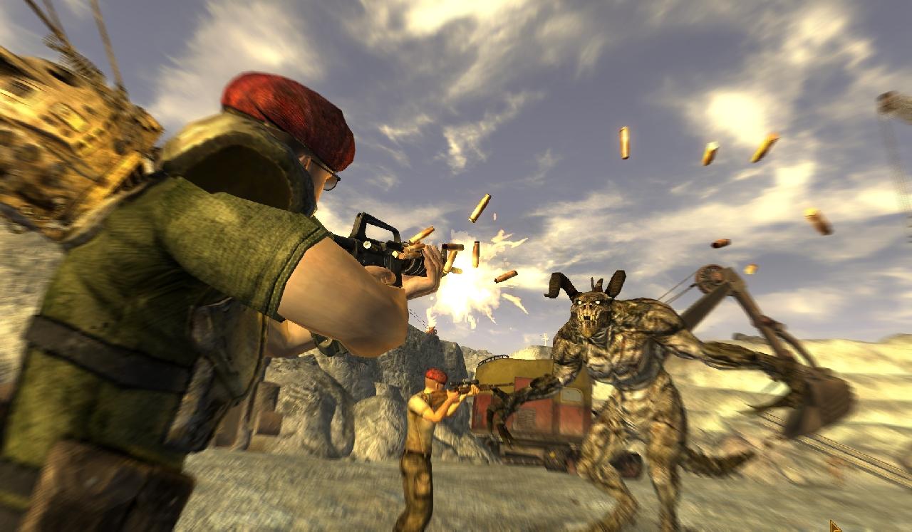 [19/10/2010] V.A.T.S. ist Pflicht im Kampf gegen die Todeskrallen. In New Vegas wurde das Balancing von Fallout 3 stark verändert.
