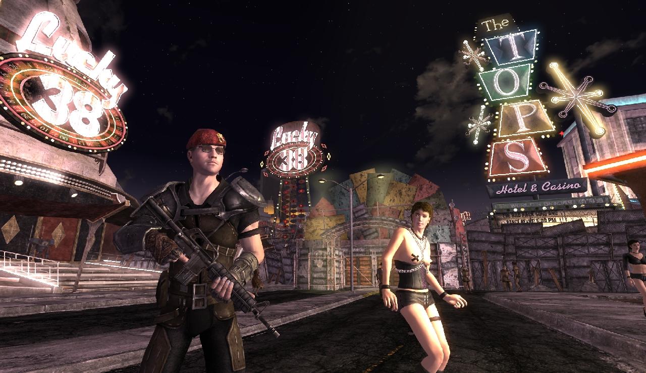 [19/10/2010] Schön, aber seelenlos: New Vegas mit seinen bunten Casinos zählt für mich zu den schwächsten Parts des ganzen Spiels.