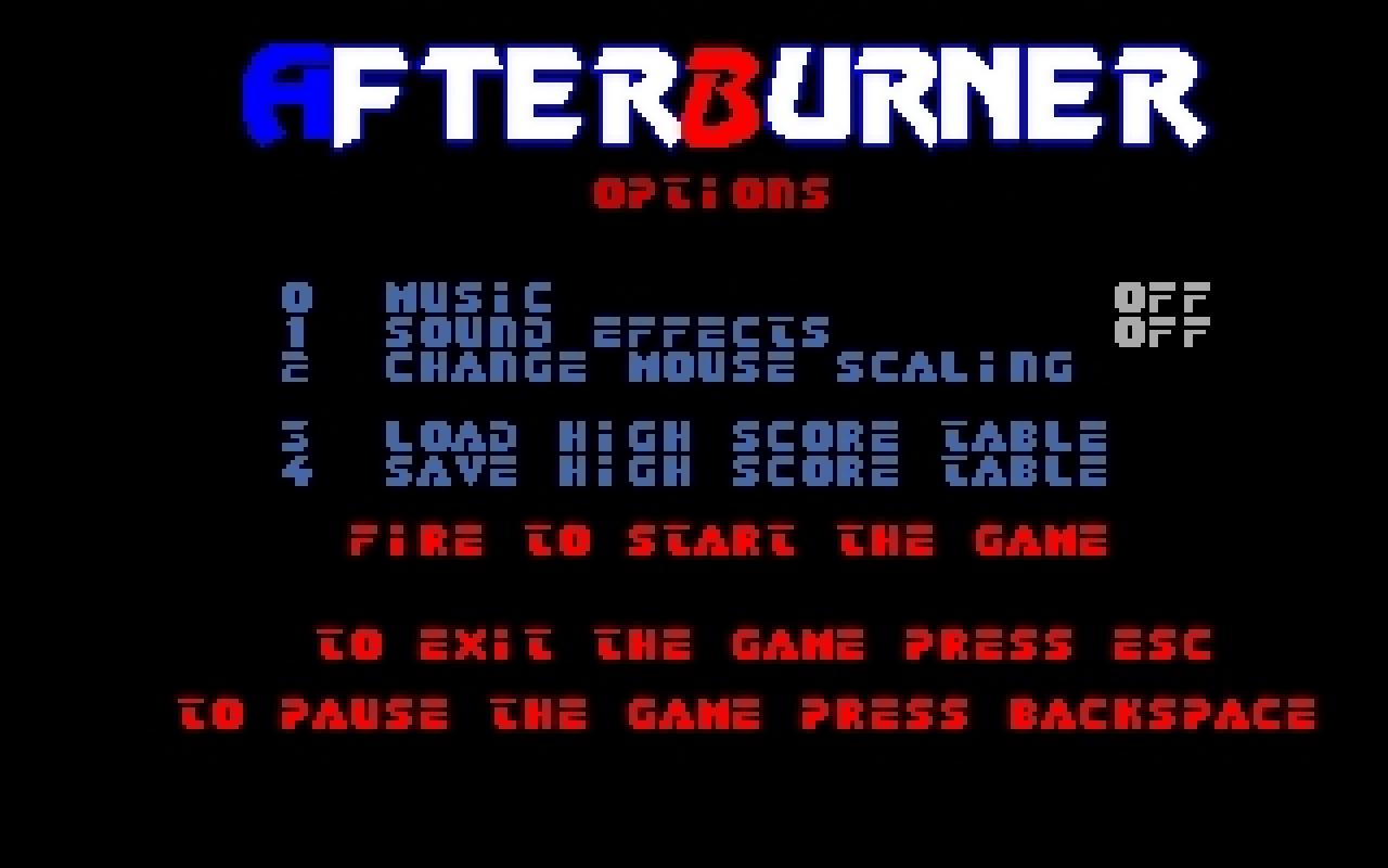 [16/02/2011] After Burner Amiga Startbildschirm 1988