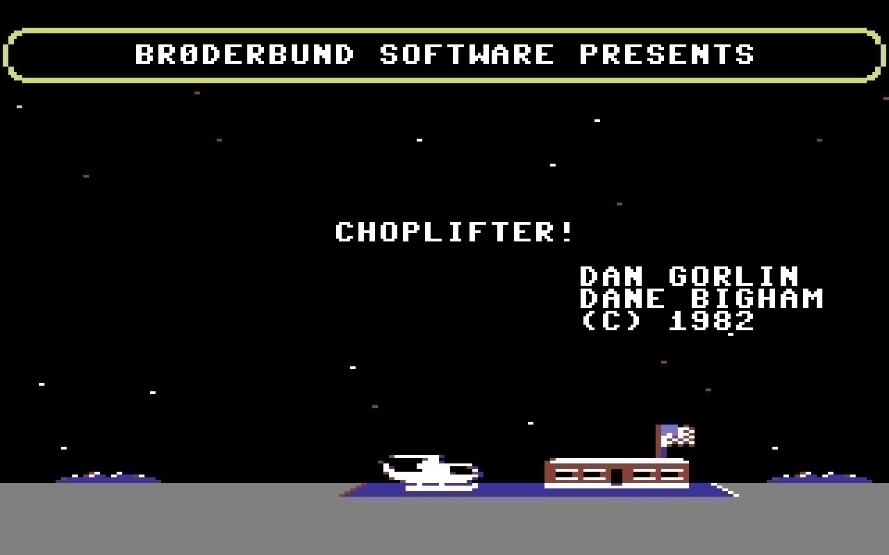 [10/02/2011] Choplifter 1982 Startbildschirm
