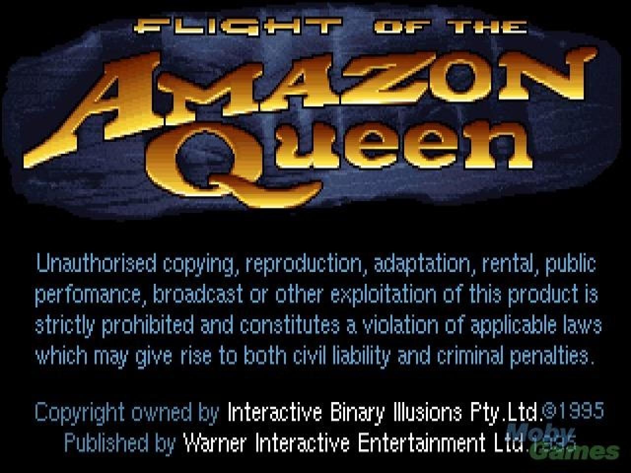 [16/02/2011] Flight of the Amazon Queen Amiga Startbildschirm 1995