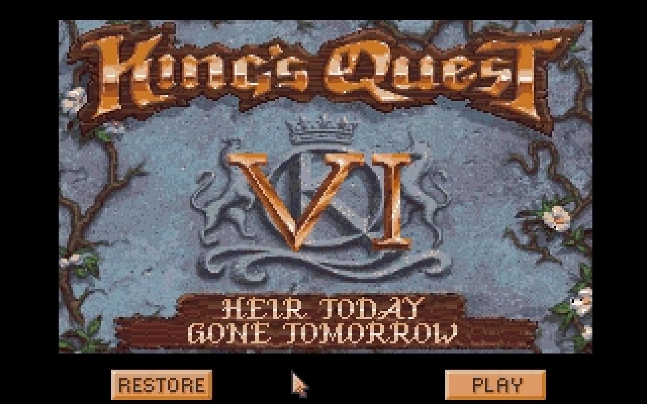 [16/02/2011] King s Quest VI Heir Today Gone Tomorrow Amiga Startbildschirm 1994