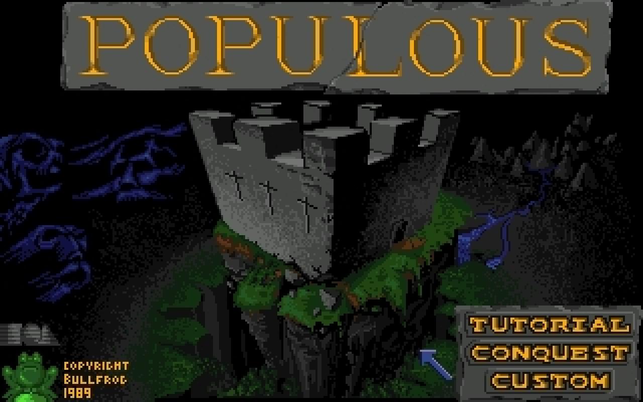 [16/02/2011] Populous Amiga Startbildschirm 1989